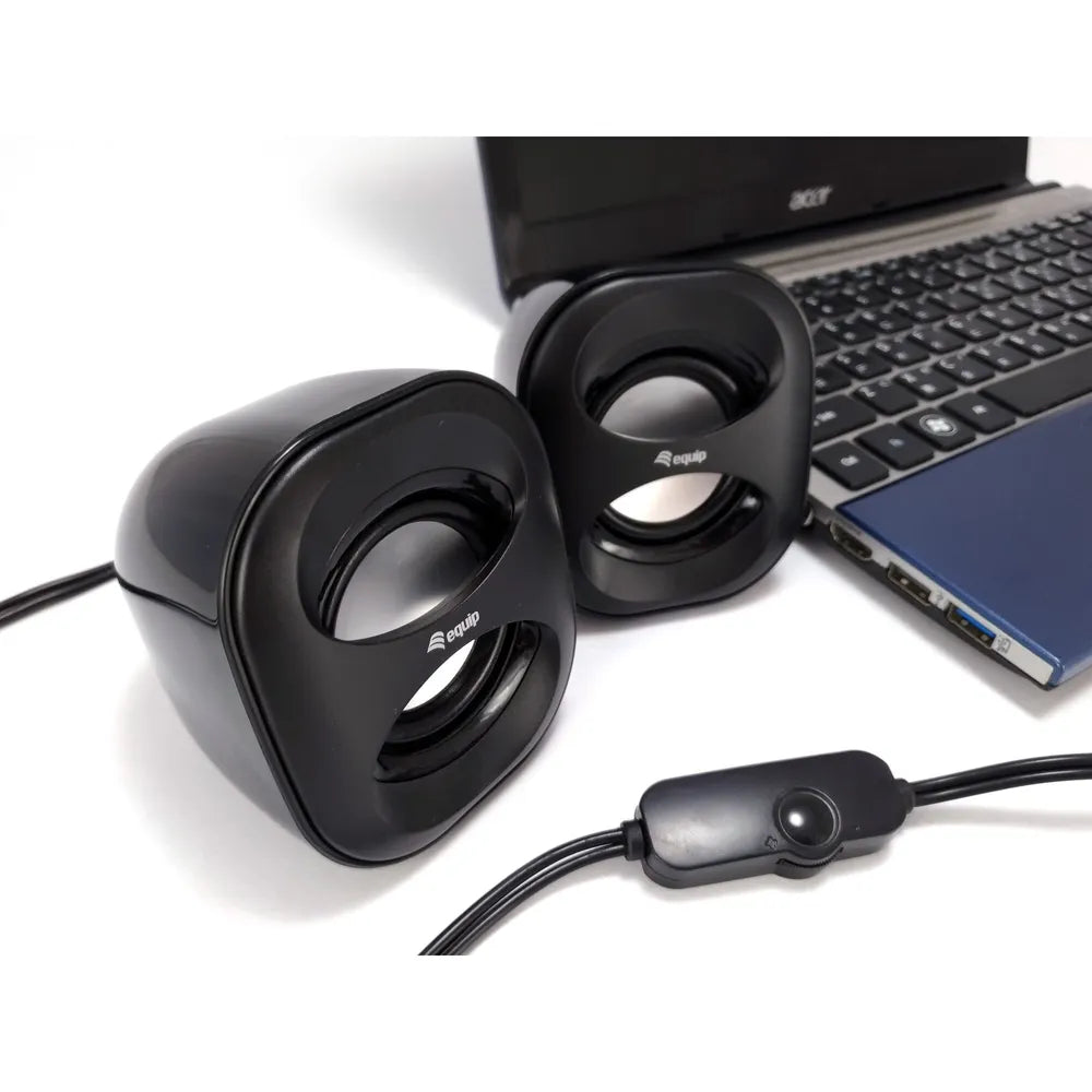 EQUIP 245330 Mini USB-Speaker, Black [Black]