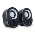 EQUIP 245333 Stereo-2.0-Speaker, Black/White [Black with white]