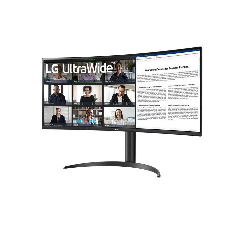 LG UltraWide 34WR55QK-B 34 inch UWQHD Curved VA LED 21:9 100 Hz Office Monitor