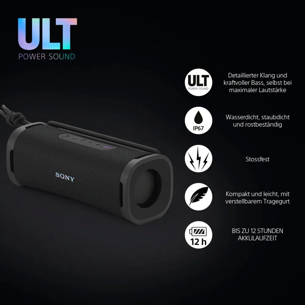 Sony SRS-ULT10B ULT FIELD 1 mobiler Outdoor-Speaker black