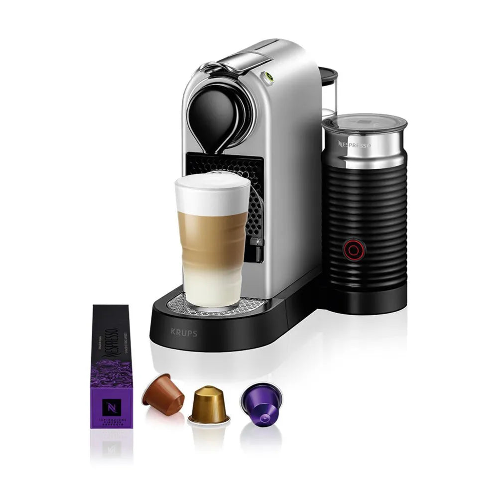 Nespresso Coffee Capsule Machine Krups XN761B CitiZ & Milk Silver