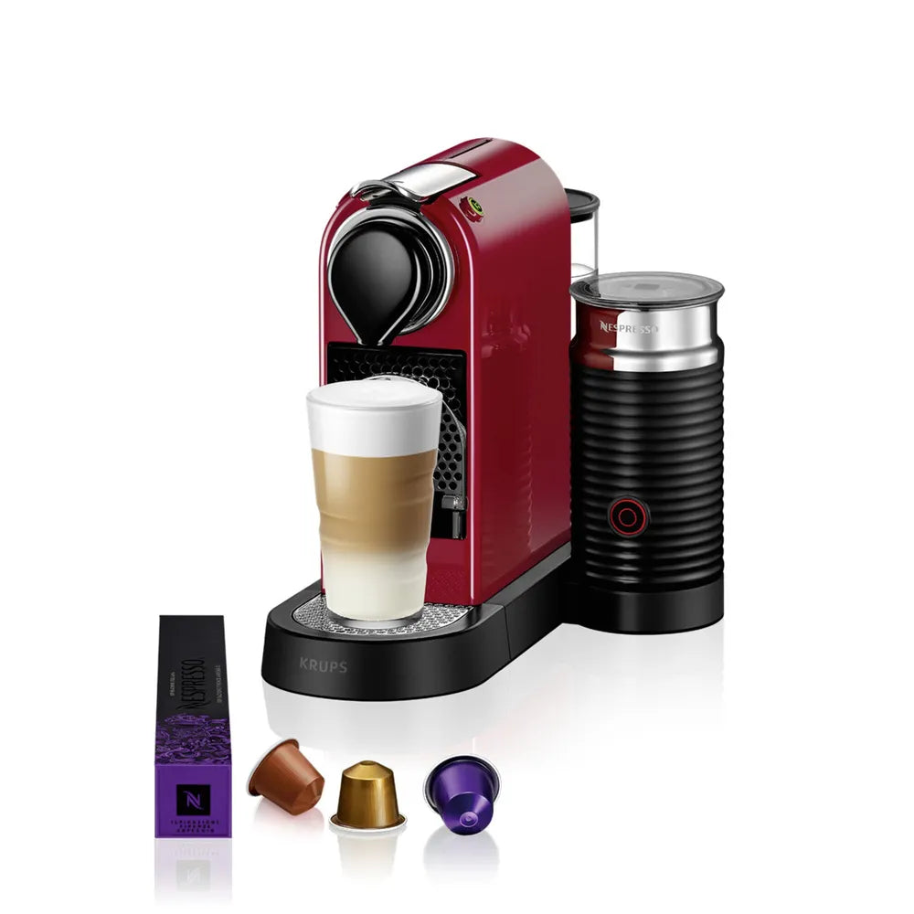 Nespresso Coffee Capsule Machine Krups XN7615 New CitiZ & Milk Red