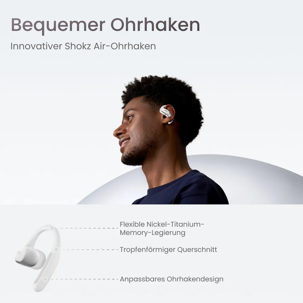 Shokz OpenFit Air True-Wireless Open-Ear-Headphones White
