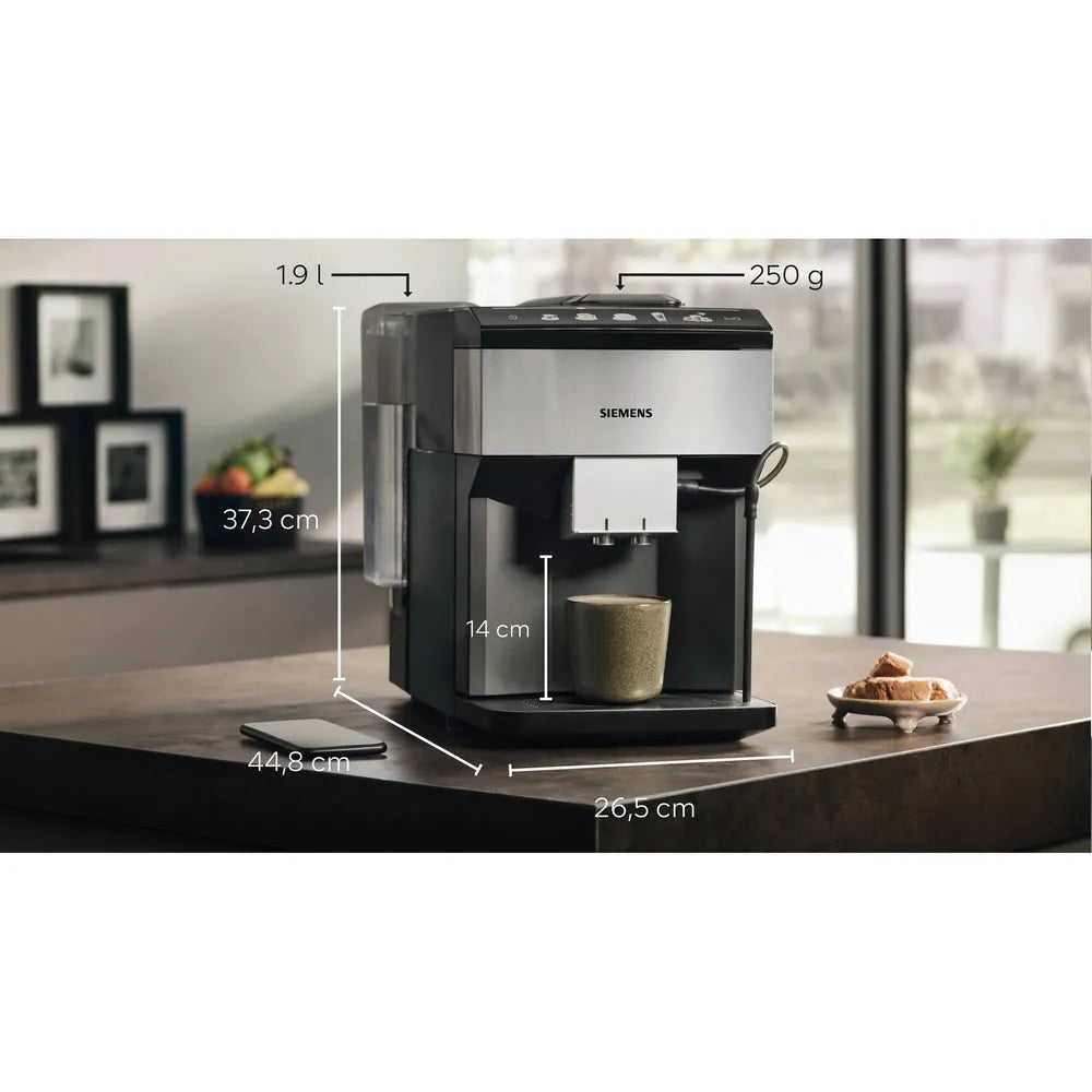 Siemens TP516DX3 EQ.500 classic connect Automatic Coffee Machine edelstahl / black