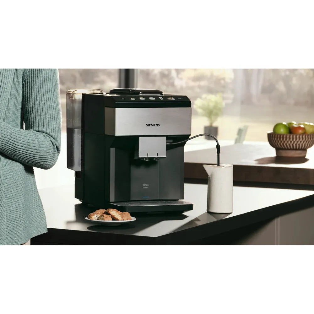 Siemens TP516DX3 EQ.500 classic connect Automatic Coffee Machine edelstahl / black