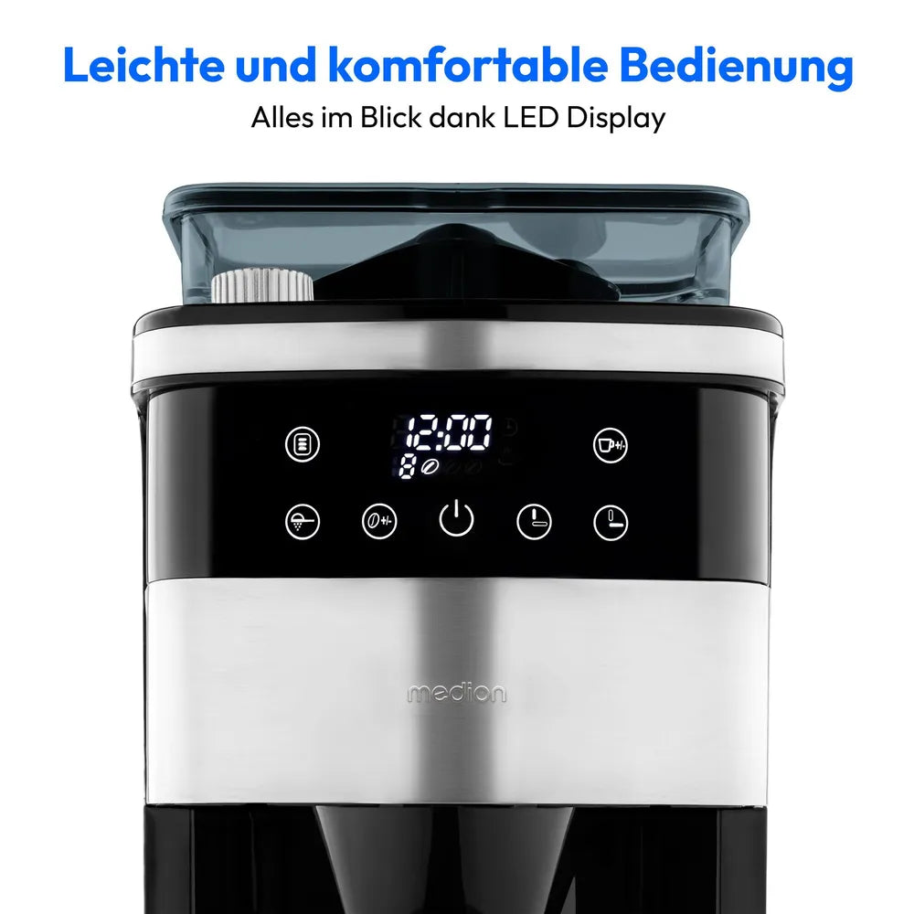 Medion MD 19911 Coffee Machine with Mahlwerk edelstahl