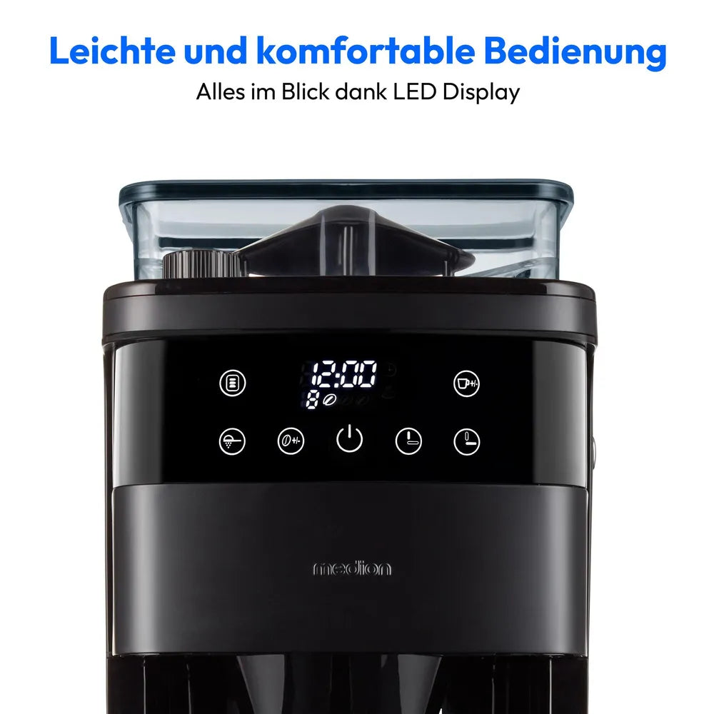 Medion MD 19911 Coffee Machine with Mahlwerk black