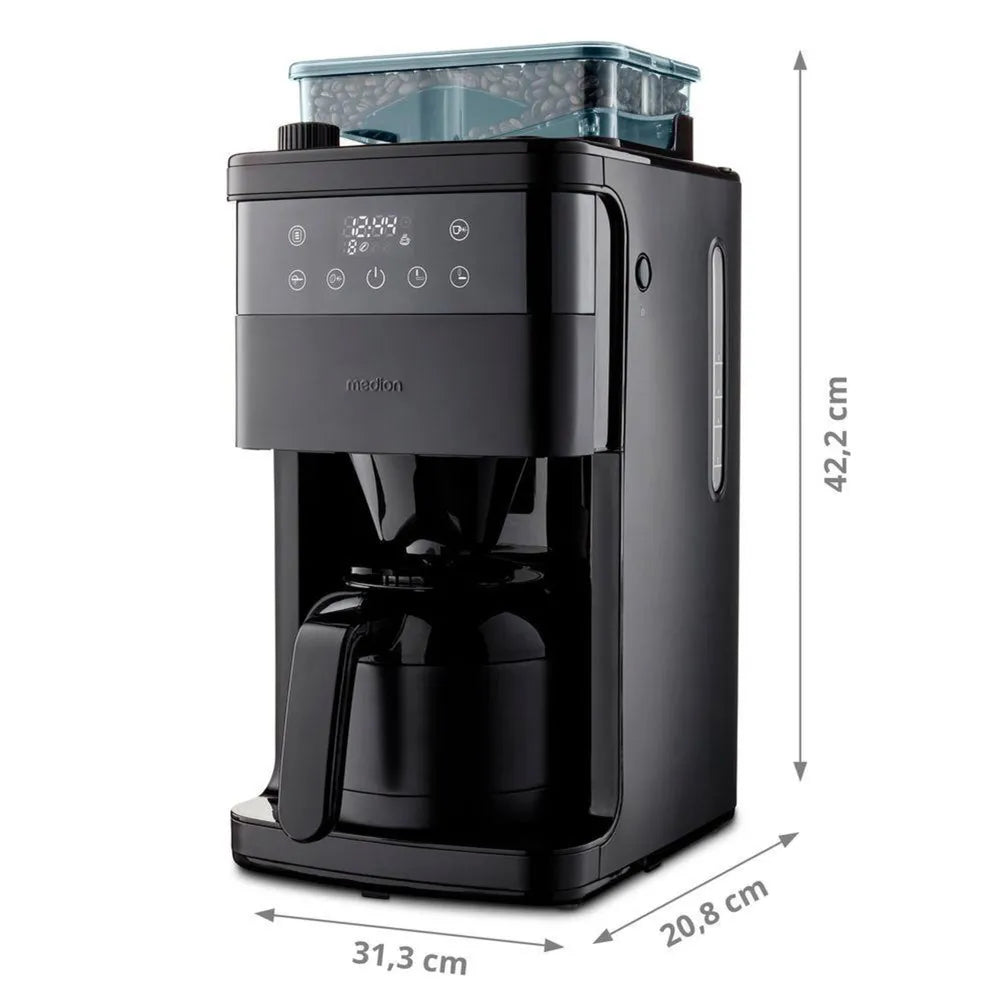 Medion MD 19911 Coffee Machine with Mahlwerk black