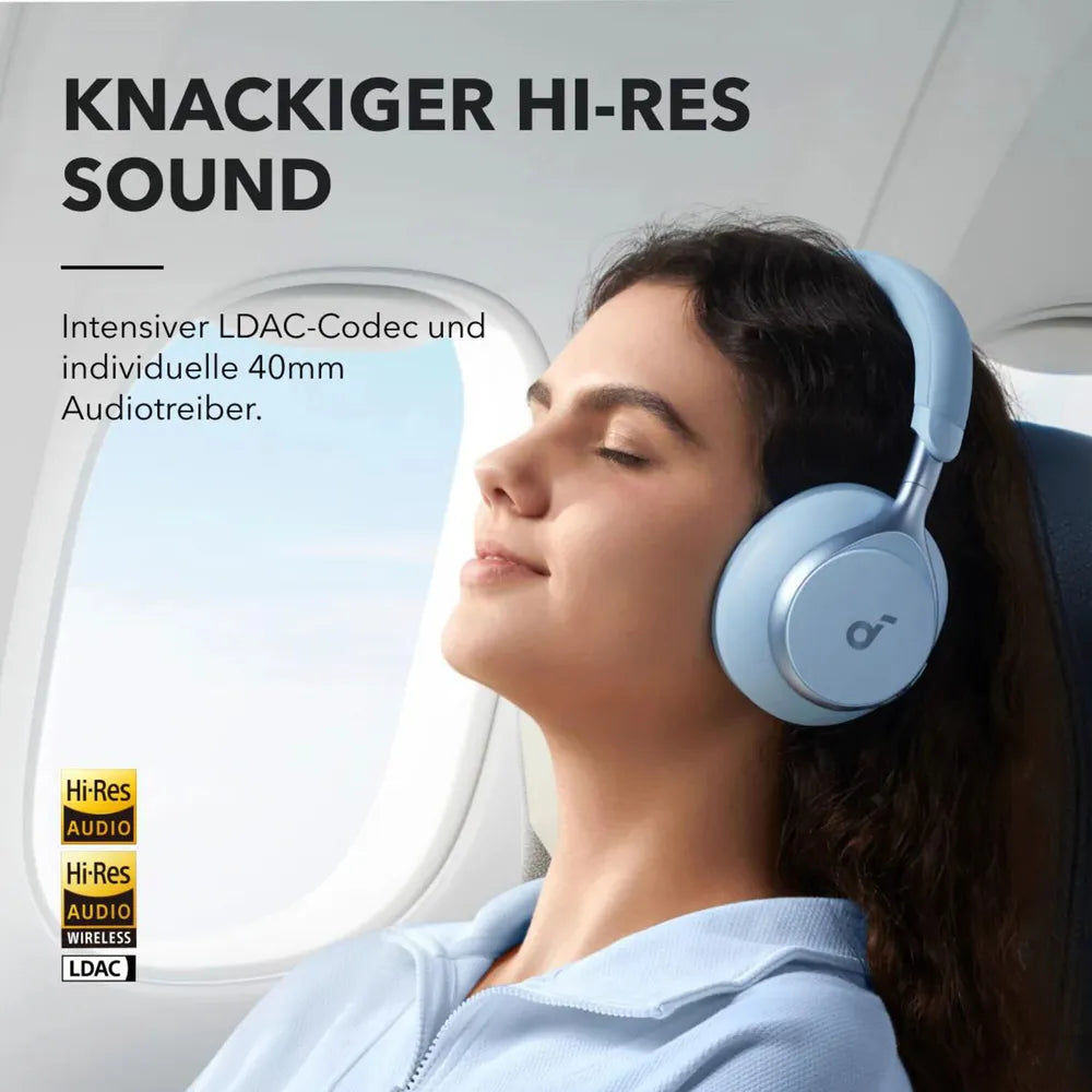 soandcore Space One True-Wireless Over-Ear Bluetooth-Headphones blue