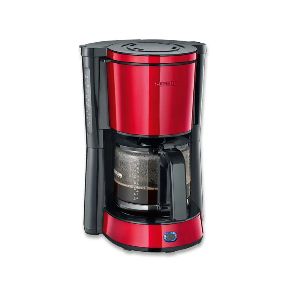 Severin KA 4817 Filter Coffee Machine red/black Glaskanne