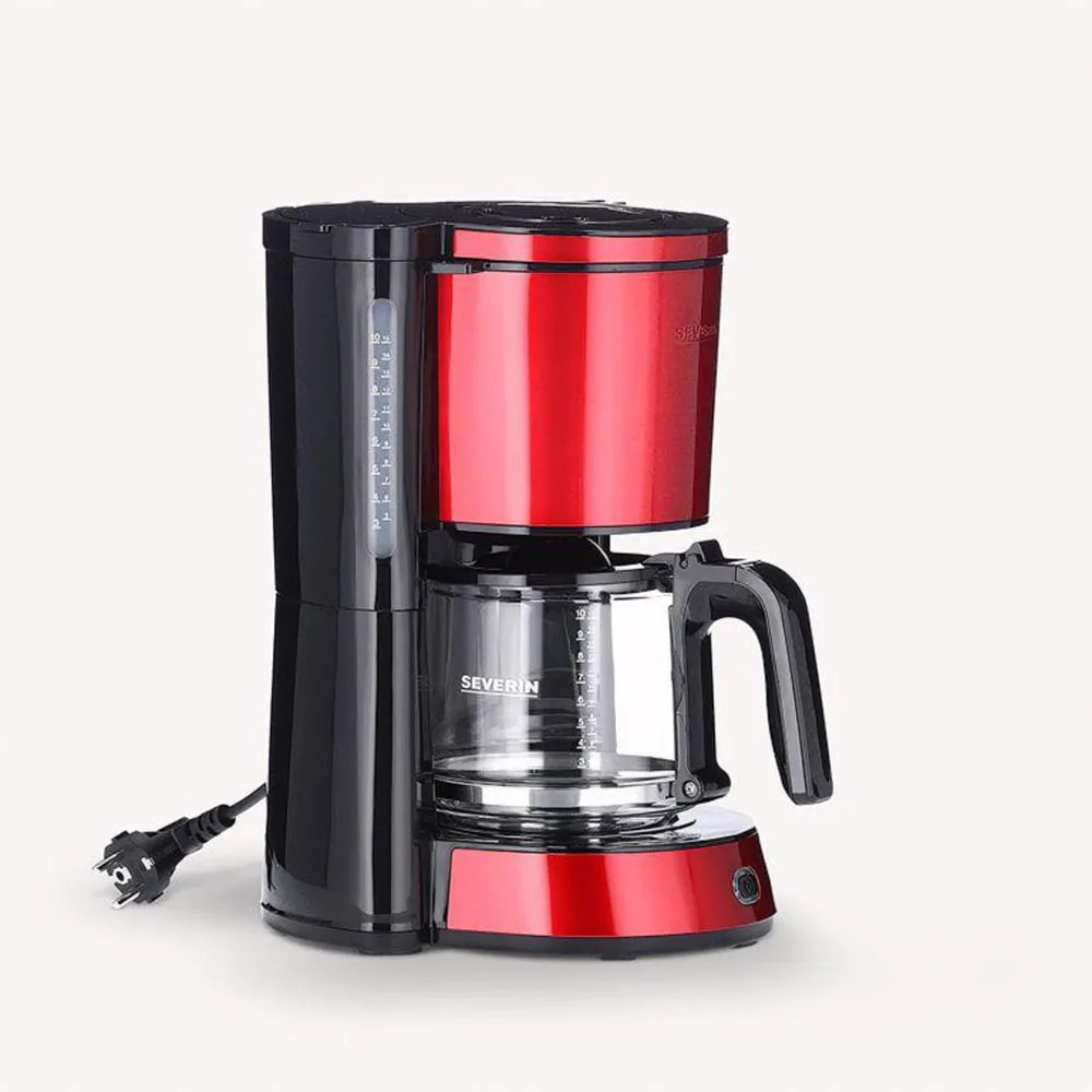 Severin KA 4817 Filter Coffee Machine red/black Glaskanne