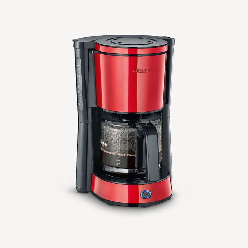 Severin KA 4817 Filter Coffee Machine red/black Glaskanne