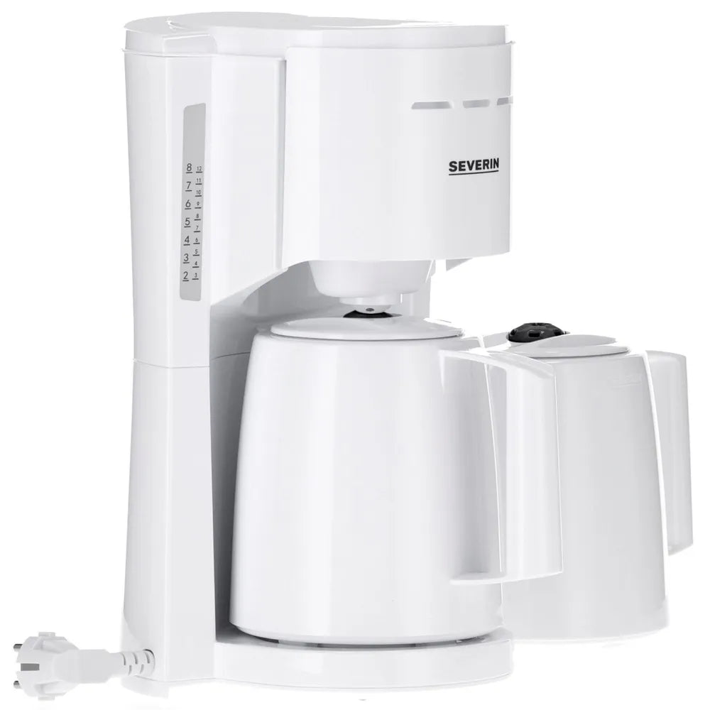 Severin KA 9309 Filter Coffee Machine 2 Thermokannen white