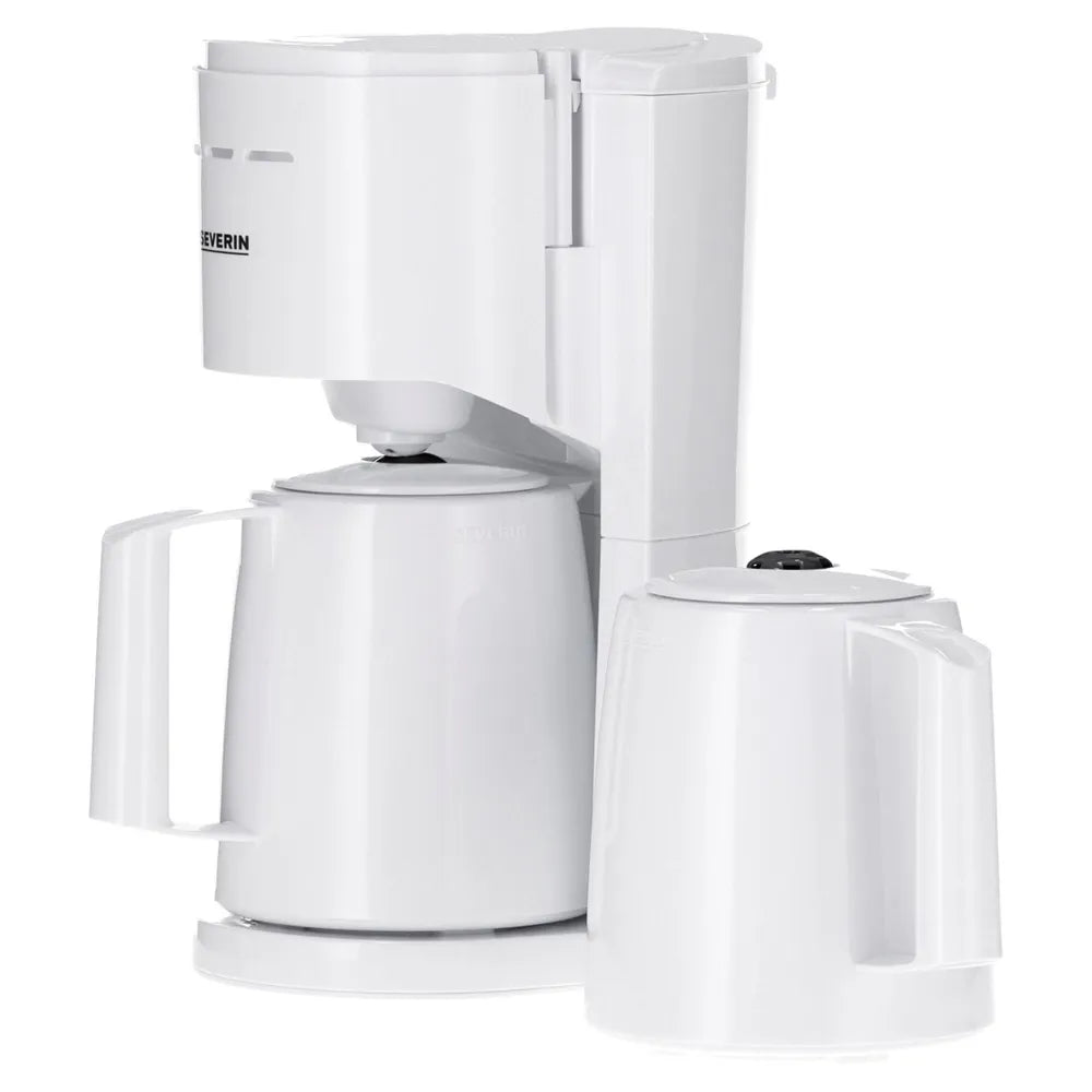 Severin KA 9309 Filter Coffee Machine 2 Thermokannen white