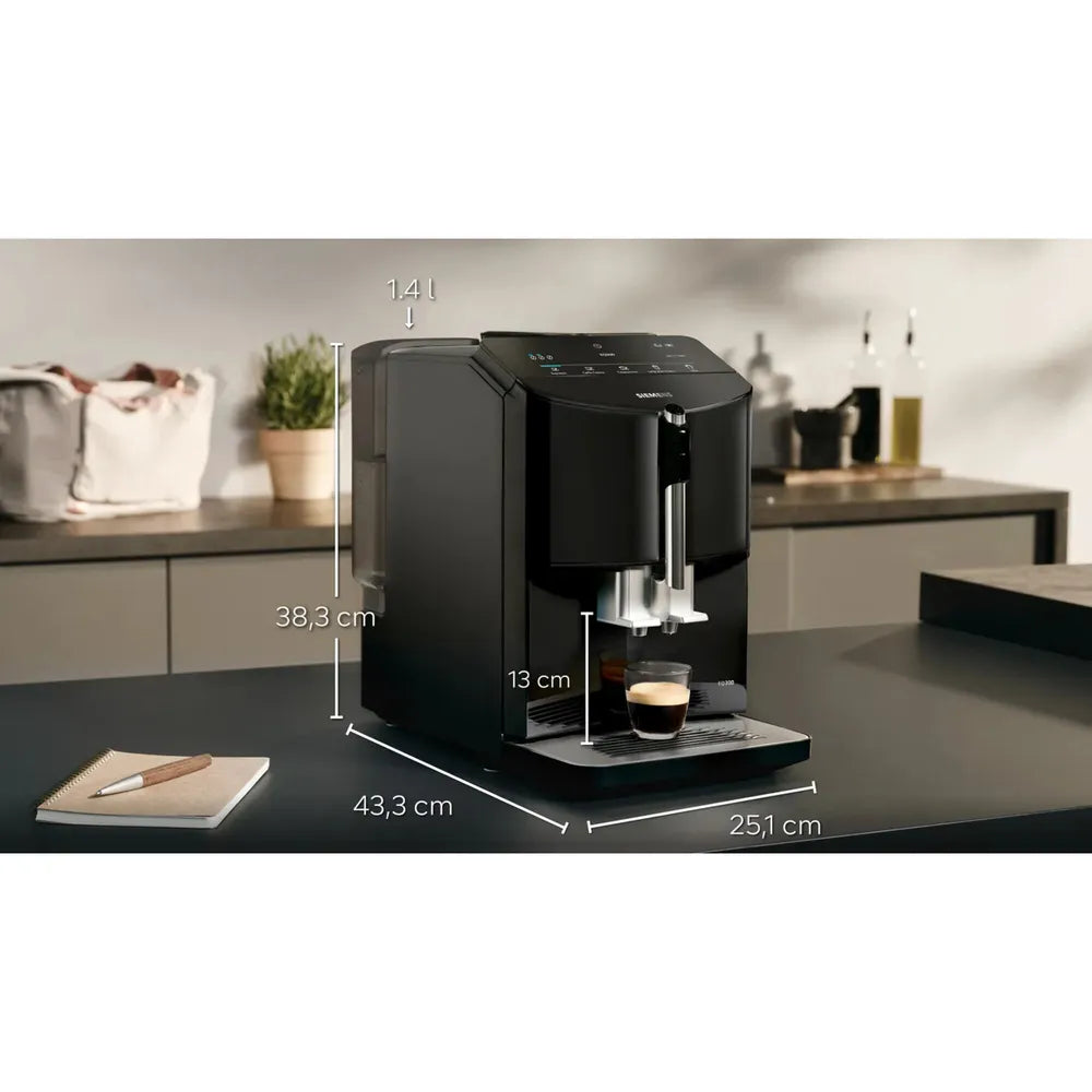 Siemens Automatic Coffee Machine EQ.300 TF301E09 klavierlack/black