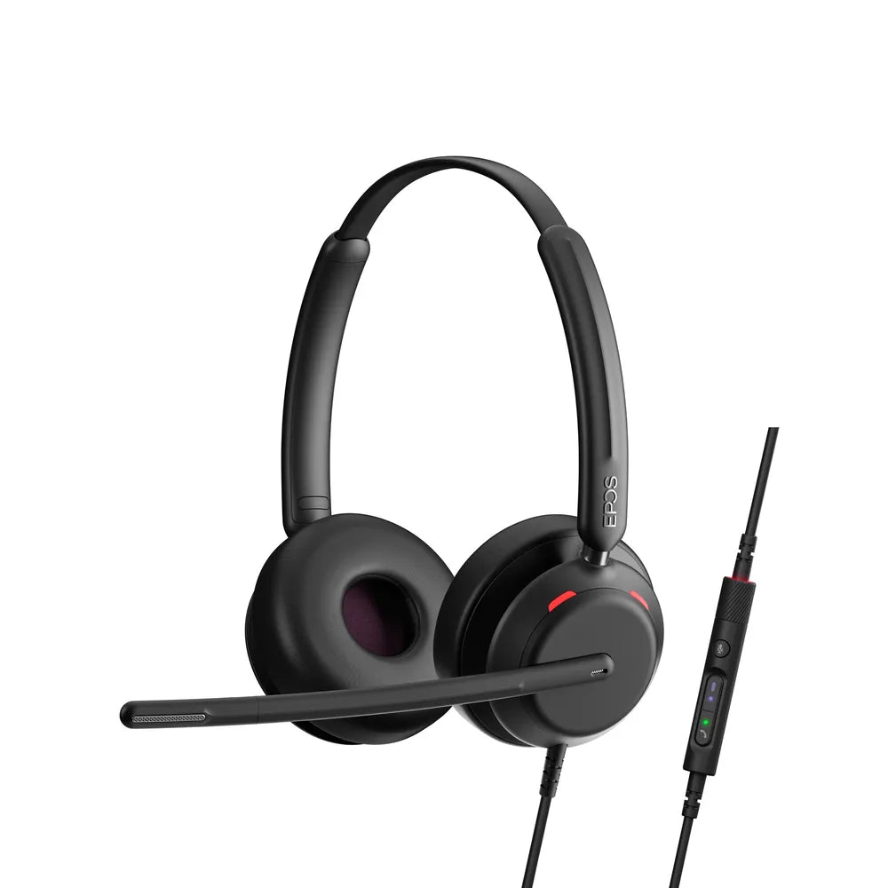 EPOS IMPACT 760T Stereo-Headset - MS-Teams-Version, USB-C/-A incl.. Inline-Controller, BrainAdapt™-Technology, EPOS AI™, Ideal for Call Centers