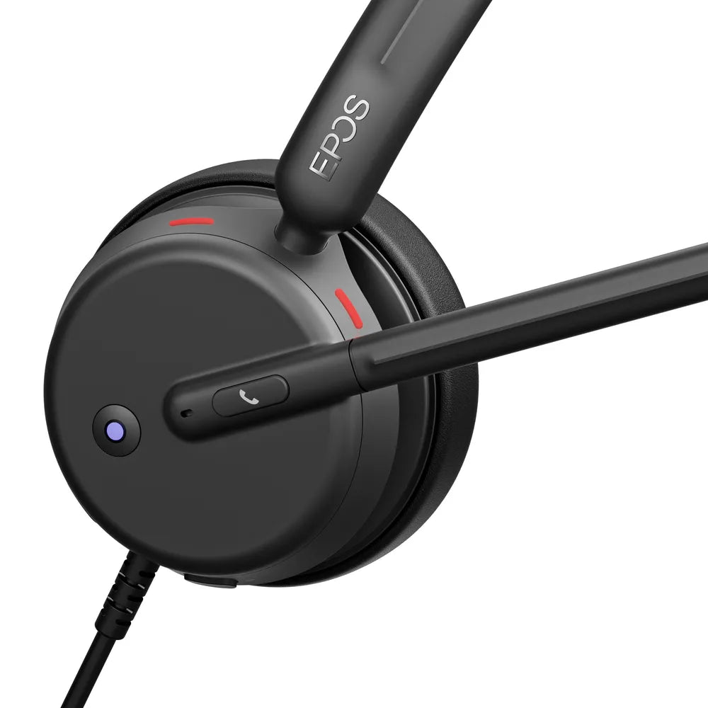 EPOS IMPACT 460T Stereo-Headset - MS-Teams-Version, USB-C/-A, EPOS ActiveGard®-Technology, Einseitiges Busylight, Lift-to-Mute Function, Stummschalt-LED am Microphone