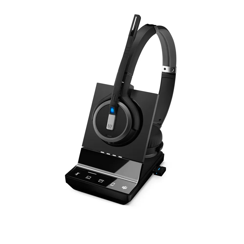 EPOS IMPACT SDW 5066T Stereo-DECT-Headset - MS-Teams-Version, Bluetooth (BTD 800 Adapter), EPOS ActiveGard®, Triple-Konnektivität, Noice Cancelling, Multi-Connect, incl.. Basisstation