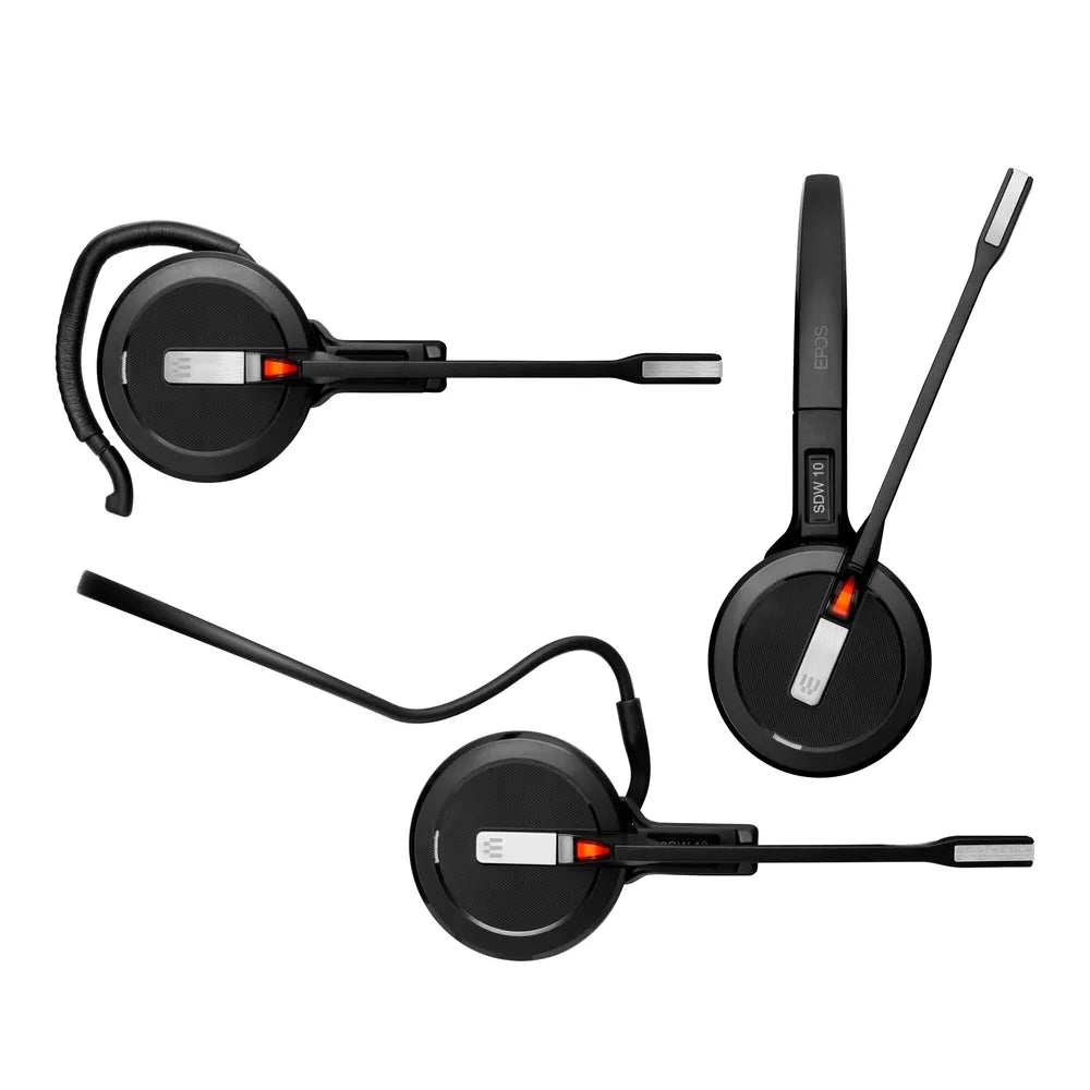 EPOS IMPACT SDW 5016T Mono-DECT-Headset - MS-Teams-Version, Bluetooth (BTD 800 Adapter), EPOS ActiveGard®, Triple-Konnektivität, Noice Cancelling, Multi-Connect, incl.. Basisstation