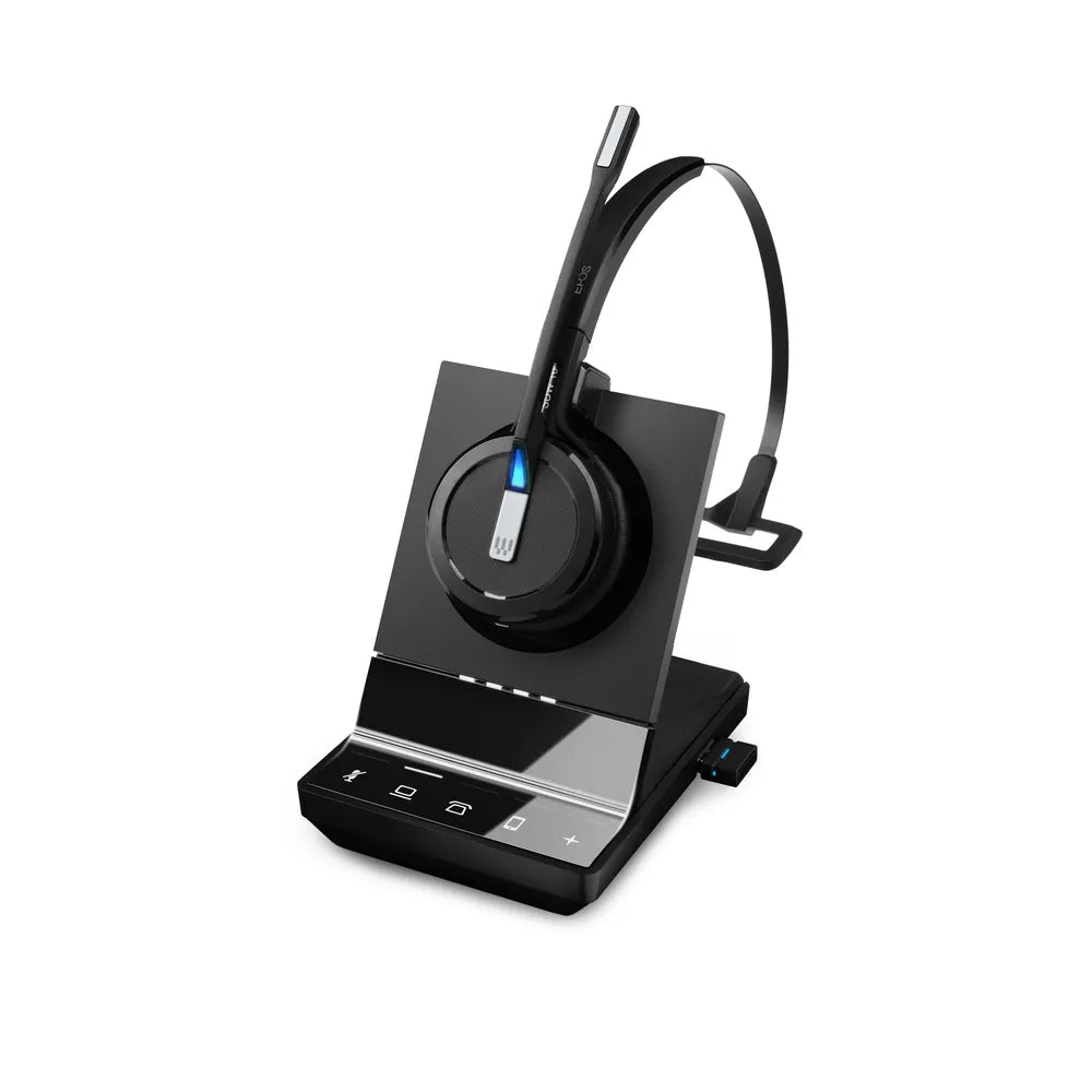 EPOS IMPACT SDW 5016T Mono-DECT-Headset - MS-Teams-Version, Bluetooth (BTD 800 Adapter), EPOS ActiveGard®, Triple-Konnektivität, Noice Cancelling, Multi-Connect, incl.. Basisstation
