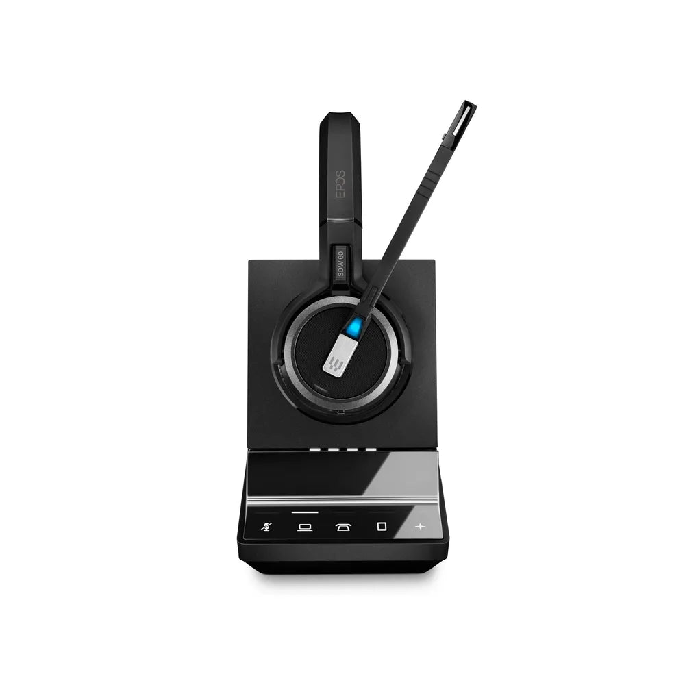EPOS IMPACT SDW 5065 Stereo-DECT-Headset - UC-Version, EPOS ActiveGard®-Technology, Dual-Konnektivität, Noice Cancelling, Multi-Connect, incl.. Basisstation