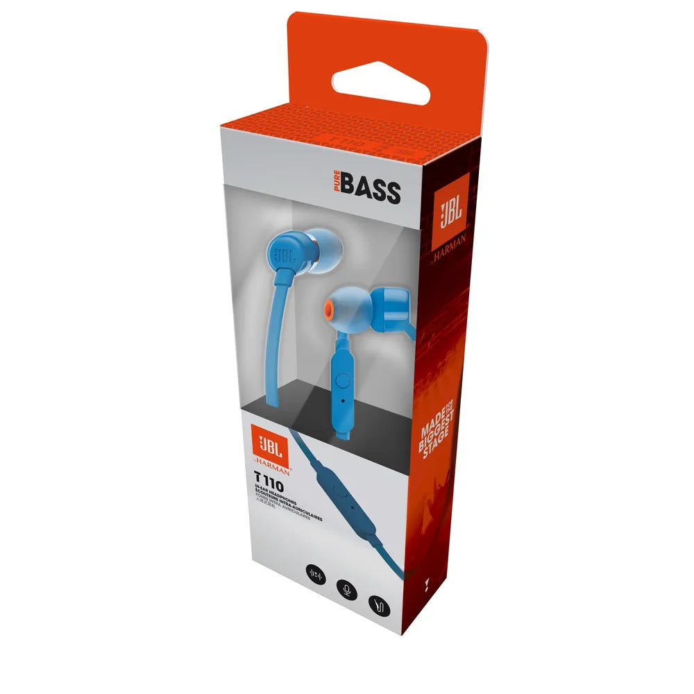 JBL T110 blue - In Ear-Headphones with Microphone