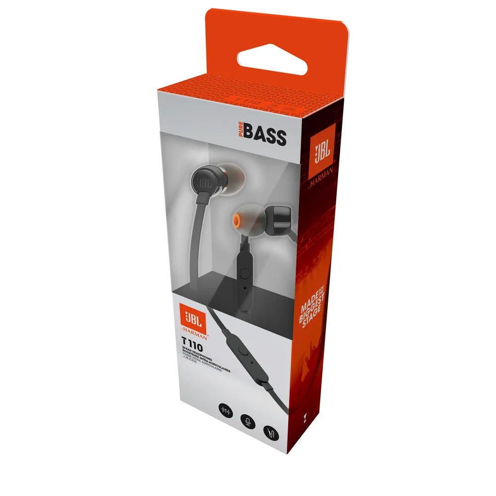 JBL T110 black - In Ear-Headphones with Microphone