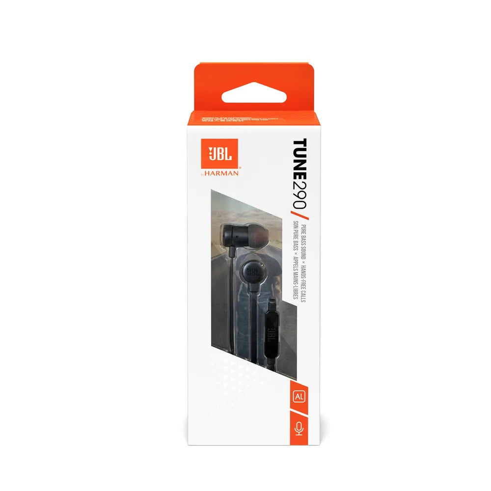 JBL T290 Black - In Ear-Headphones with Microphone