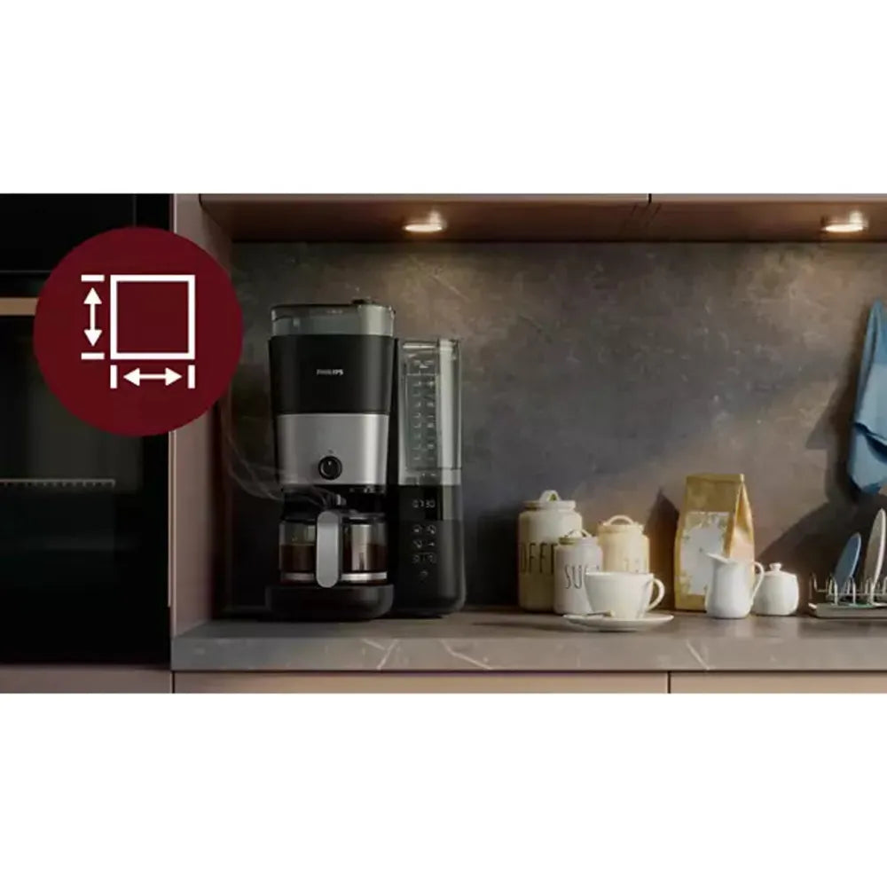 Philips HD7888/01 All-in-1 Brew Coffee Machine with Mahlwerk Black Metall
