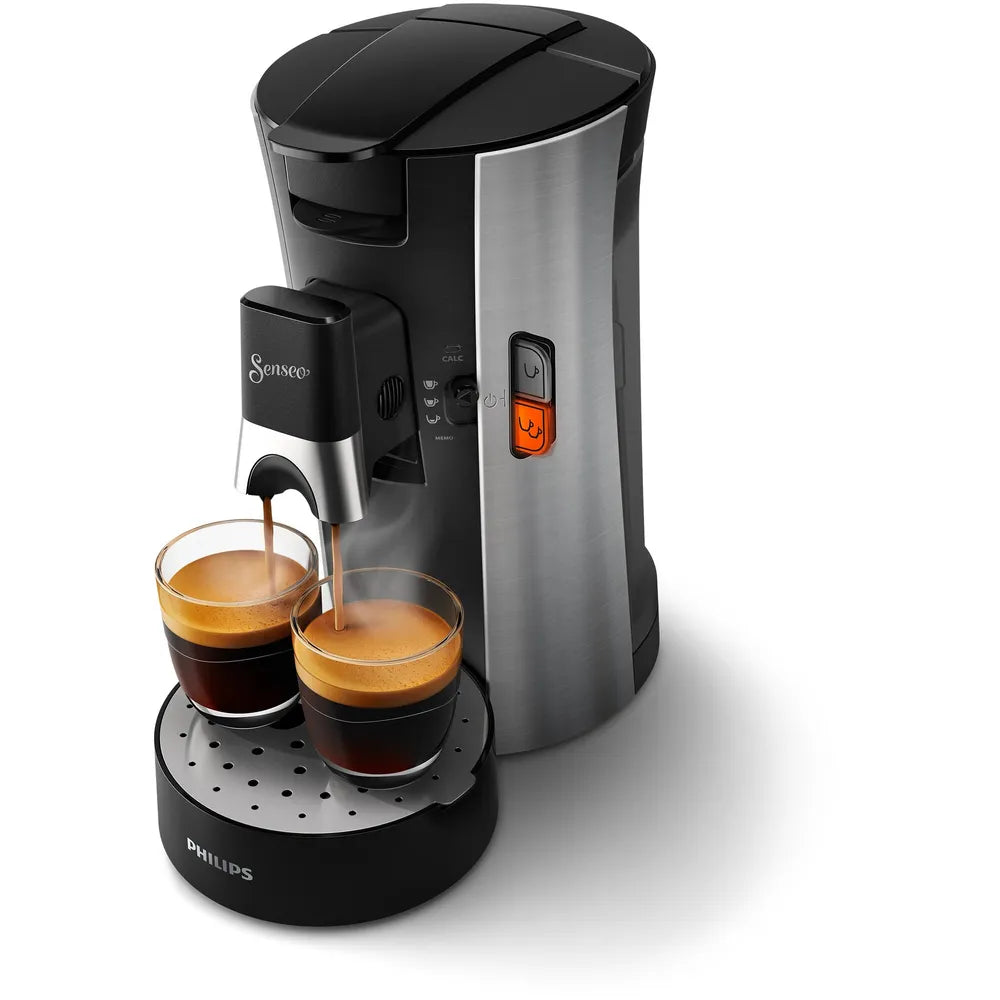 Philips CSA250/10 SENSEO Select Kaffeepadmaschine, black/gebürstetes Metall