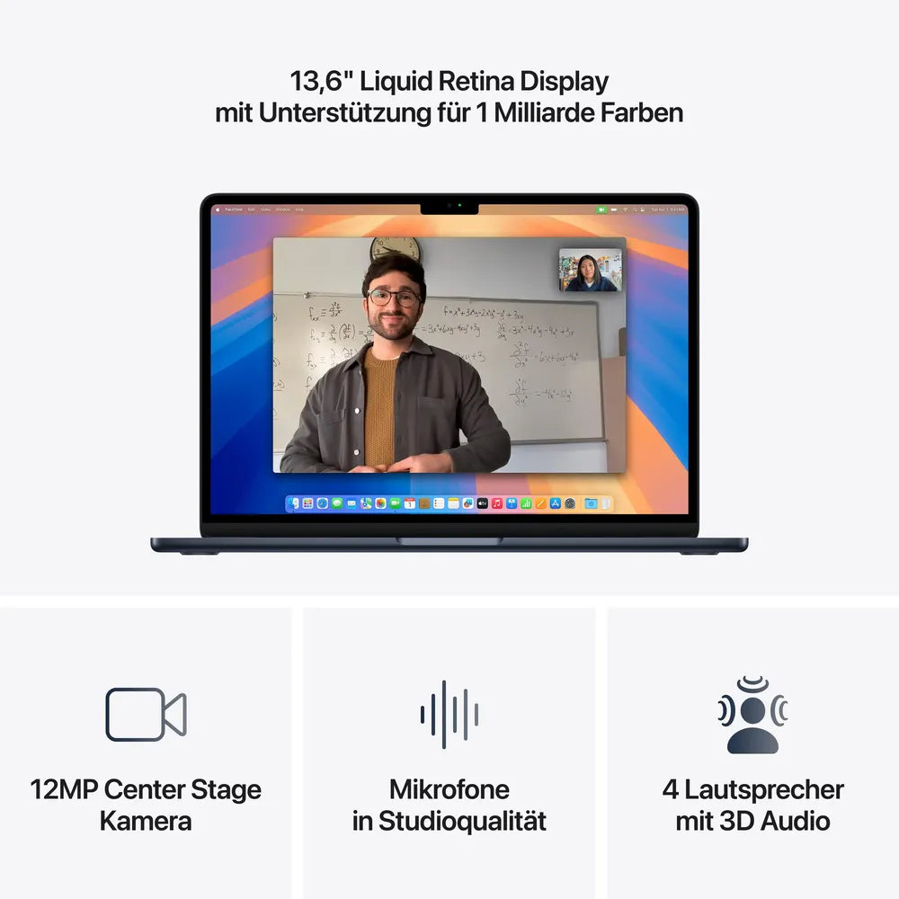 Apple MacBook Air 13,6" 2025 M4/16/512GB SSD 10C GPU Mitternacht MW133D/A