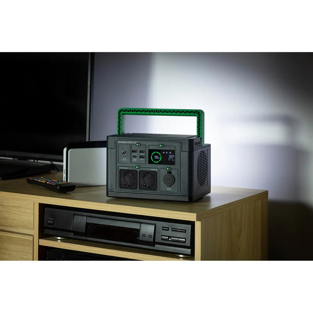 Schneider Electric OffGrid 330 Portable Power Station - 300-600W Nennleistung, 332Wh, 2x AC, 3x USB-A, 1x USB-C, 3,3kg