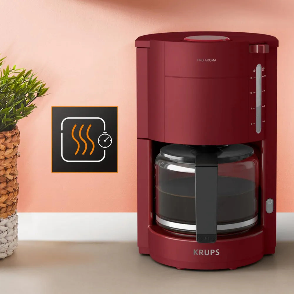 Krups F30905 Pro Aroma Filter Coffee Machine red
