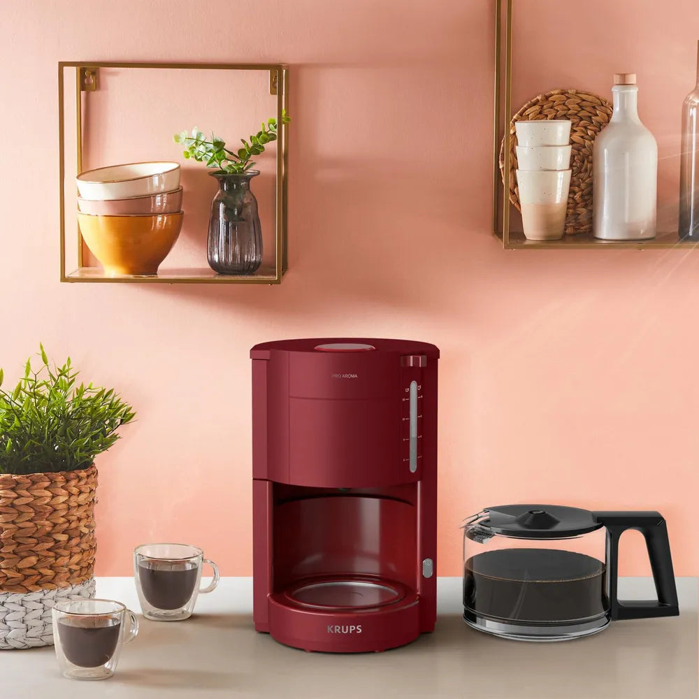 Krups F30905 Pro Aroma Filter Coffee Machine red