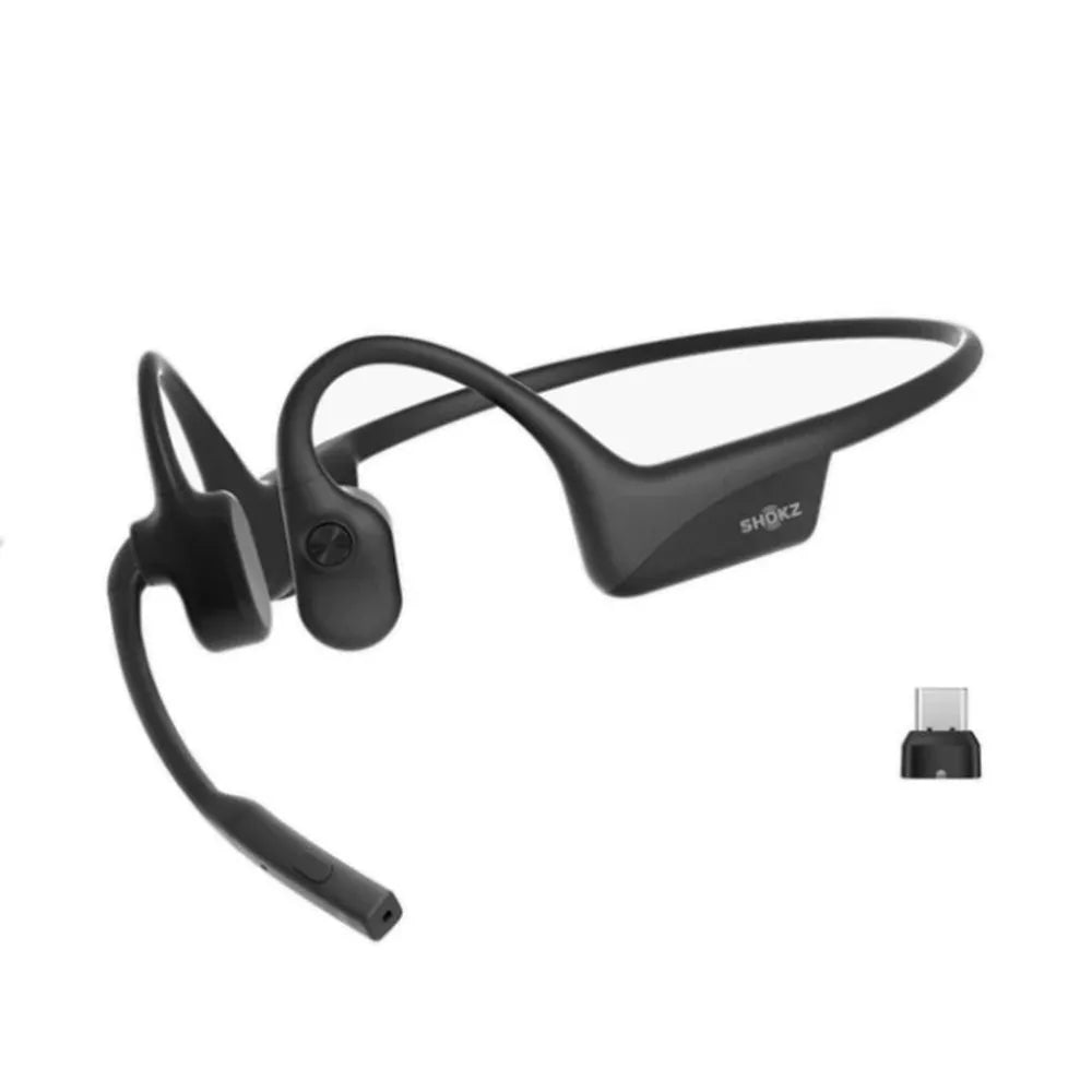 Shokz OpenComm2 2025 UC Knochenschall-Headset black incl.. USB-C Dongle