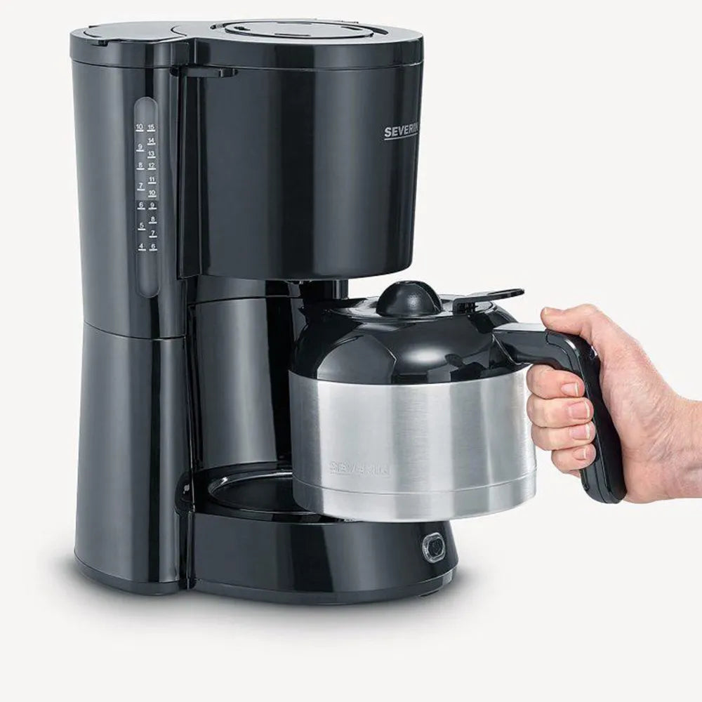 Severin KA 4835 Coffee Machine with Thermokanne 1000W black/silver