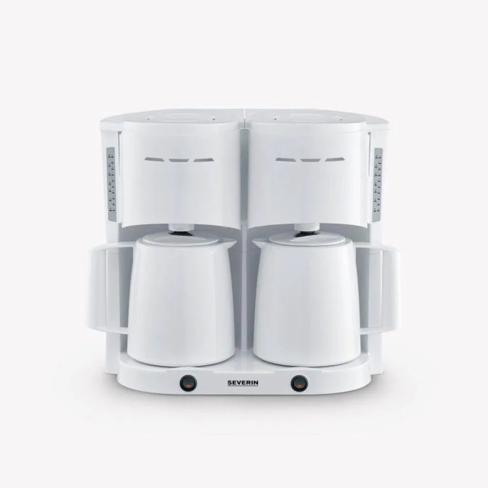 Severin KA 9314 Duo-Filter Coffee Machine with 2 Thermokannen 1000W white