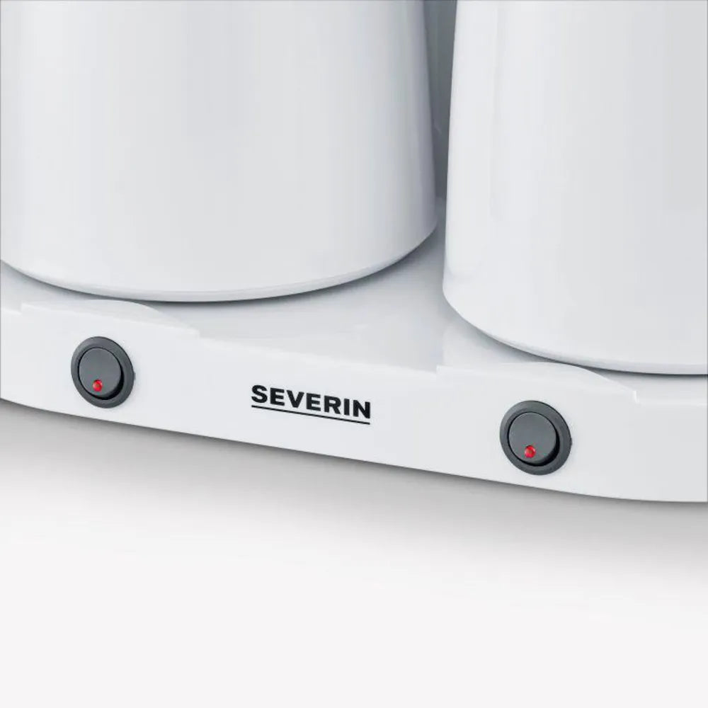 Severin KA 9314 Duo-Filter Coffee Machine with 2 Thermokannen 1000W white