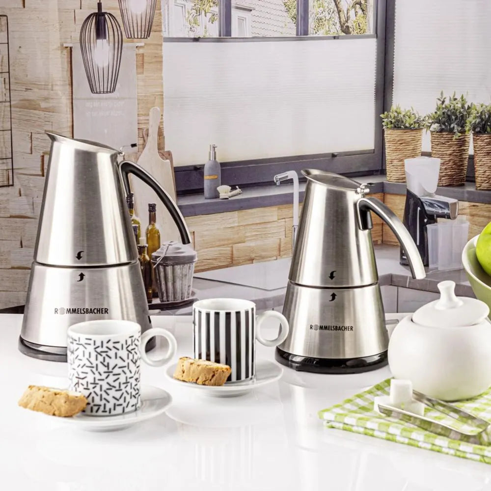 Rommelsbacher Espressokocher EKO 366/E Stainless Steel 365W