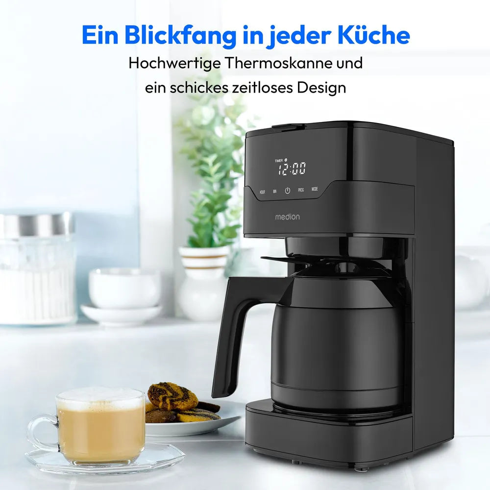 Medion MD18458 Coffee Machine with Thermoskanne matt black