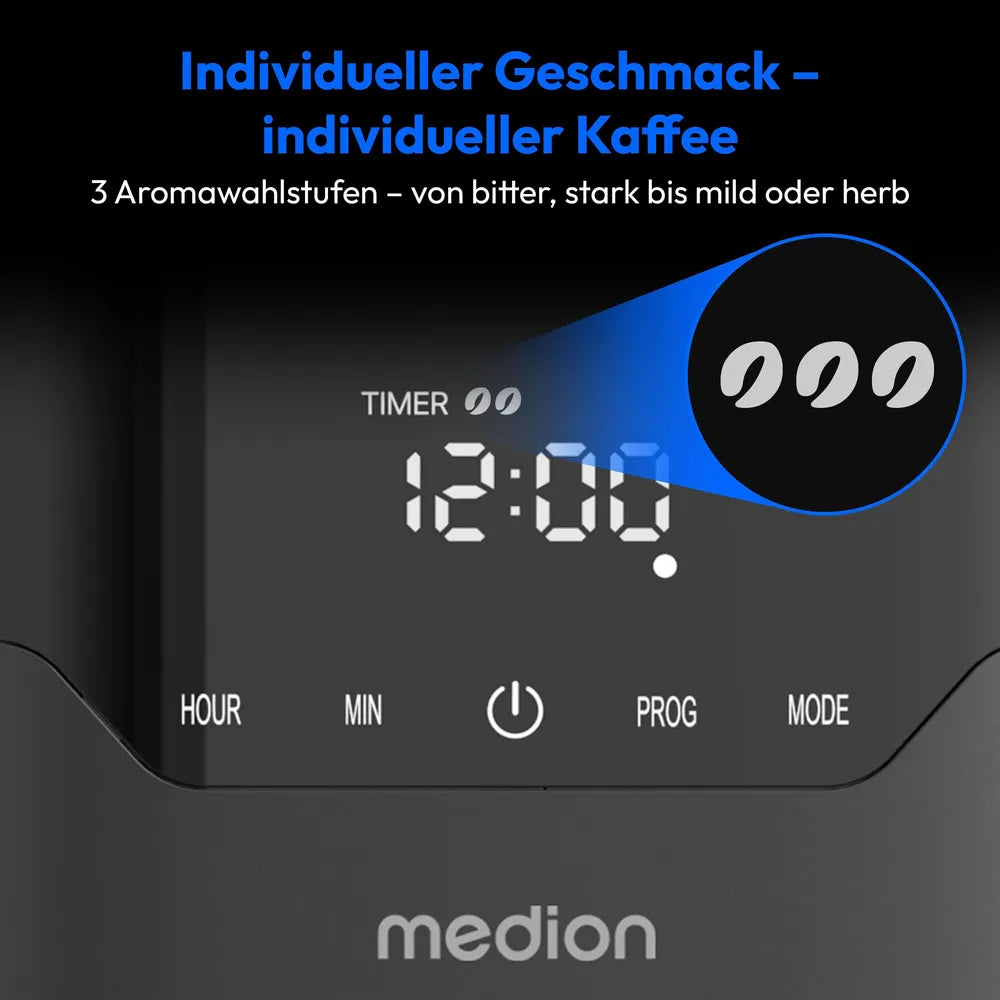 Medion MD18458 Coffee Machine with Thermoskanne matt black
