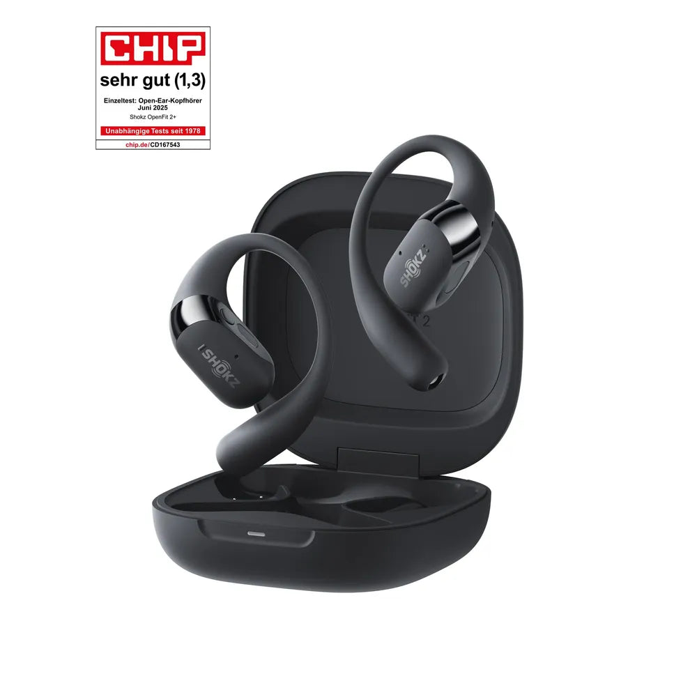 Shokz OpenFit 2+ True-Wireless Open-Ear-Headphones Black