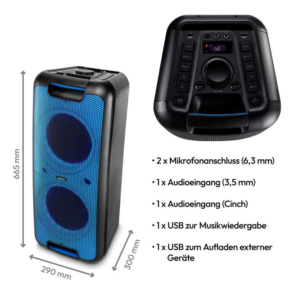 Medion MD400001 LIFE PX-1 Plus Partylautsprecher black