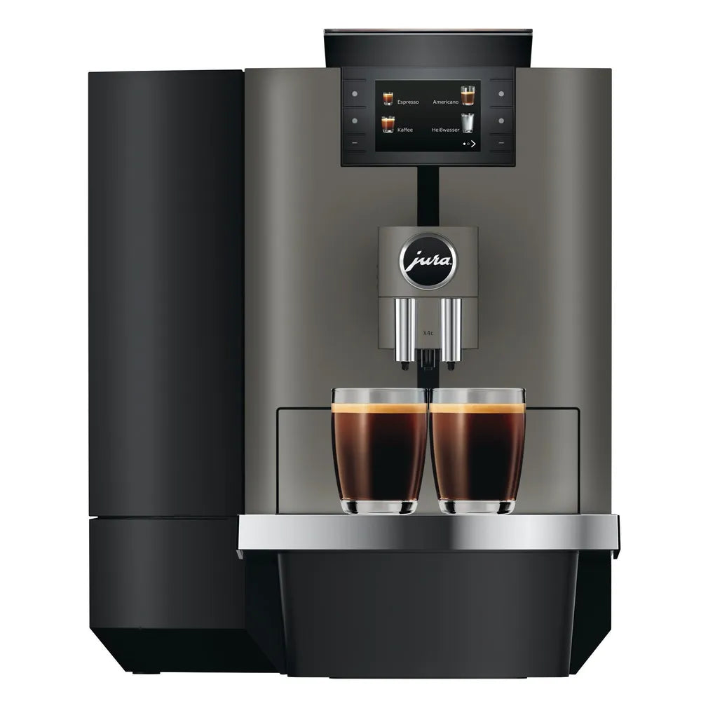 JURA Gastro X4c Dark Inox Professional Automatic Coffee Machine Festwasseranschluß Bandle incl.. Wartungspack