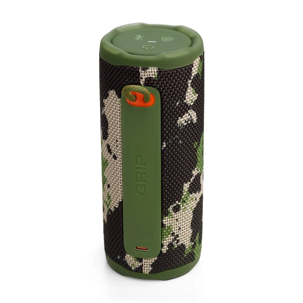 JBL Grip tragbarer Bluetooth-Speaker squad IP68 Auracast Ambient Light flecktarn