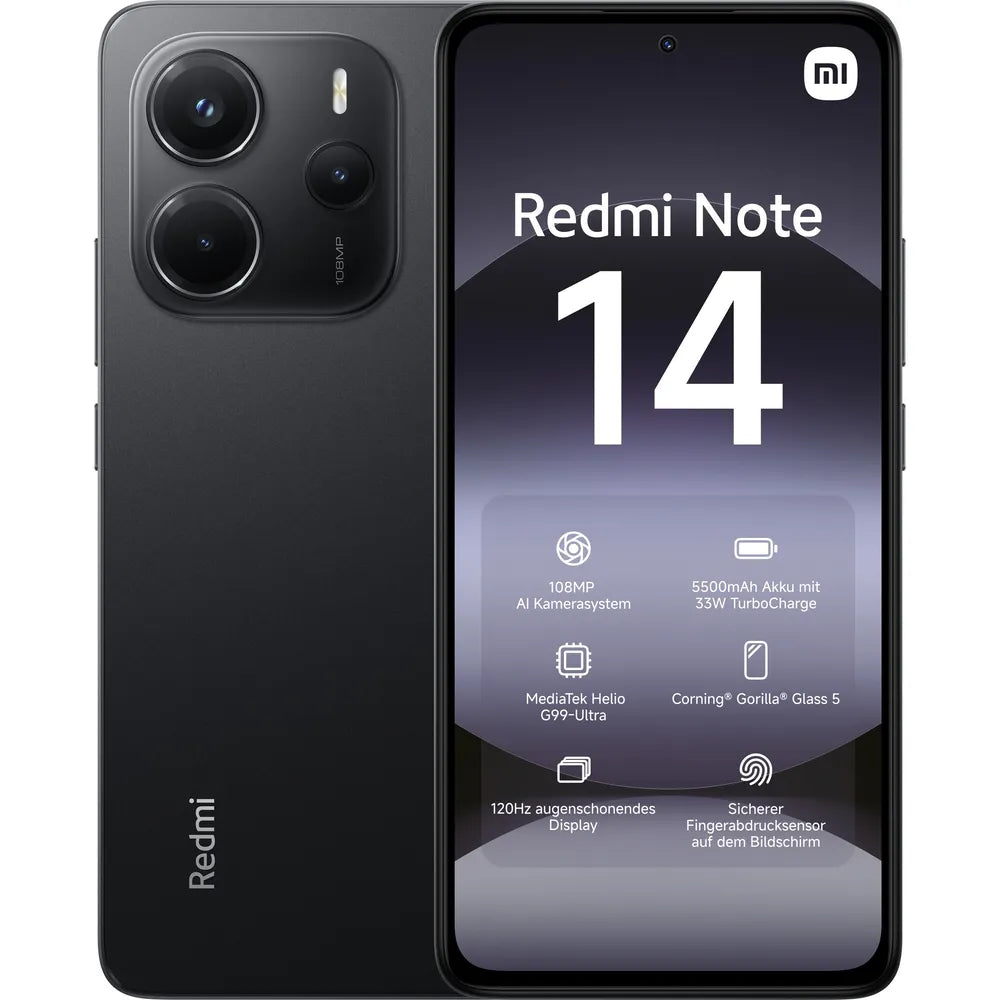 Xiaomi Redmi Note 14 6/128GB Dual-SIM Smartphone midnight black