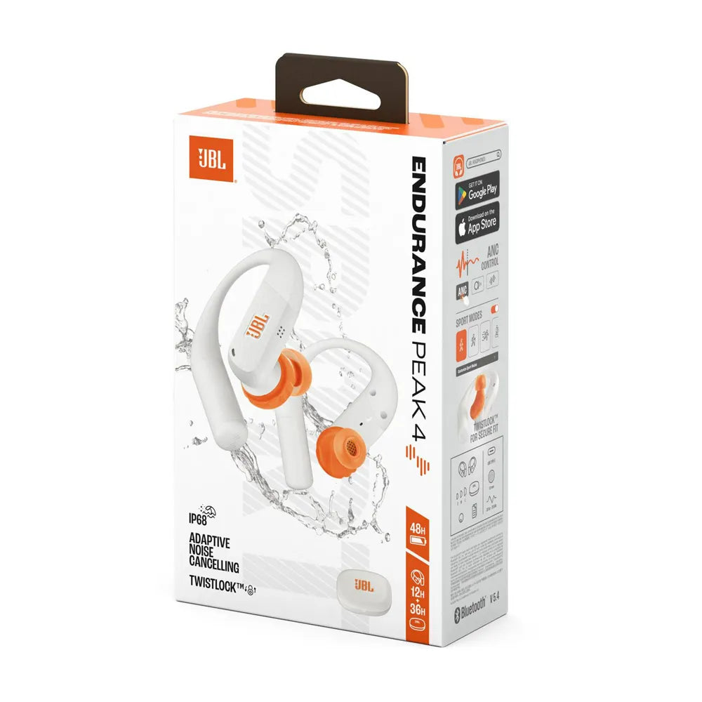 JBL Endurance PEAK 4 In-Ear Bluetooth Sport-Headphones white
