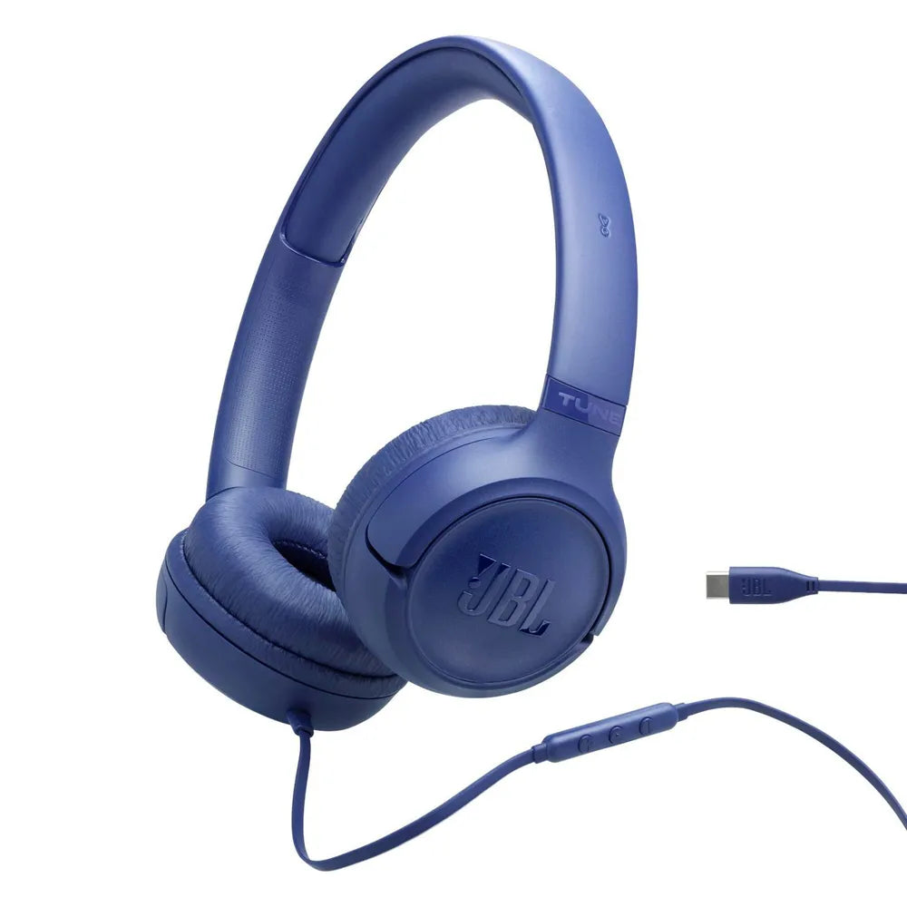 JBL TUNE 530C - USB-C kabelgebandener On-Ear-Headphones Microphone blue