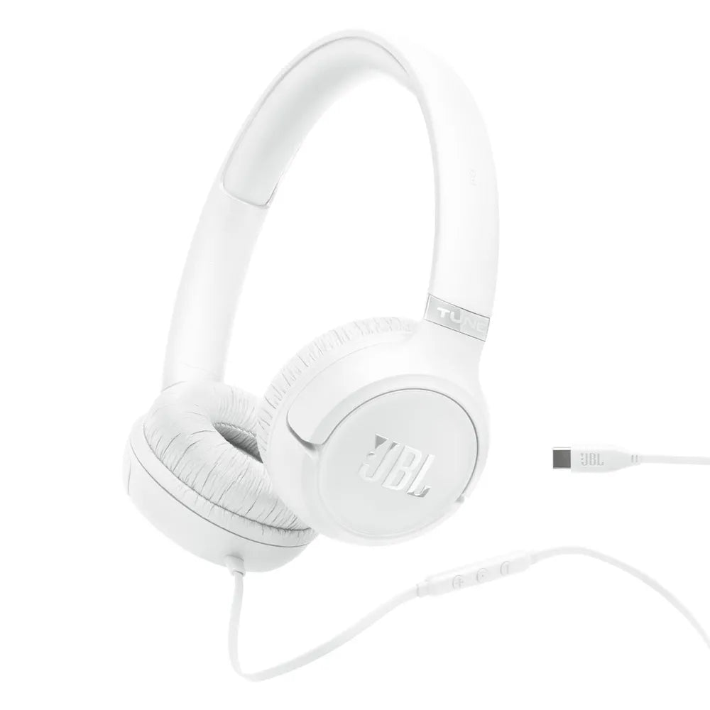 JBL TUNE 530C - USB-C kabelgebandener On-Ear-Headphones Microphone white