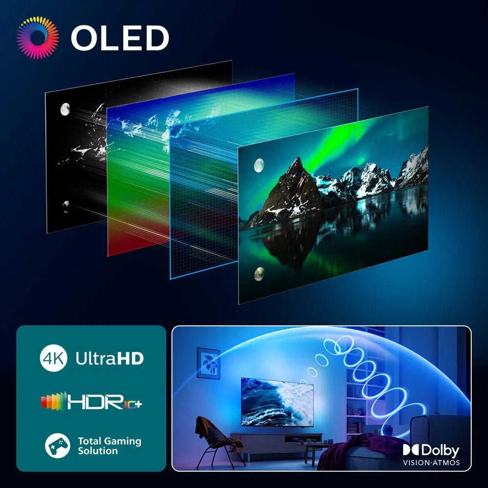Philips 55OLED760/12 139cm 55" 4K OLED 120 Hz Ambilight Smart TV TV